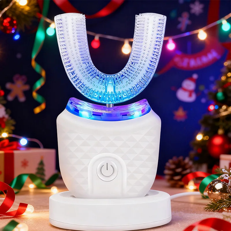 Teeth Whitening Light Kit - TOP NEW Portable U-Shaped Electric Toothbrush,