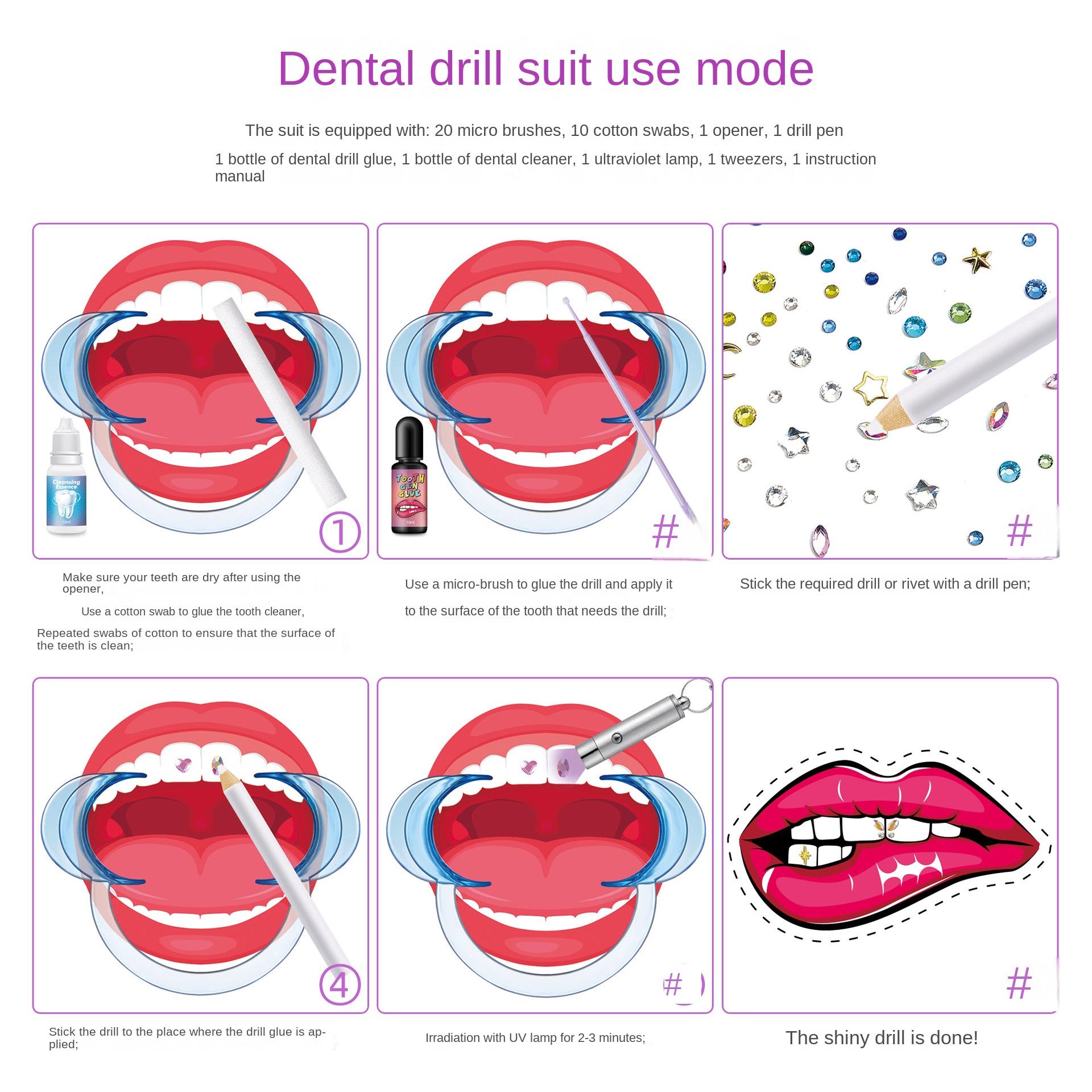 DIY Tooth Gem Kit Jewelry Gems - огляд і ціна Tooth Gem Kit
