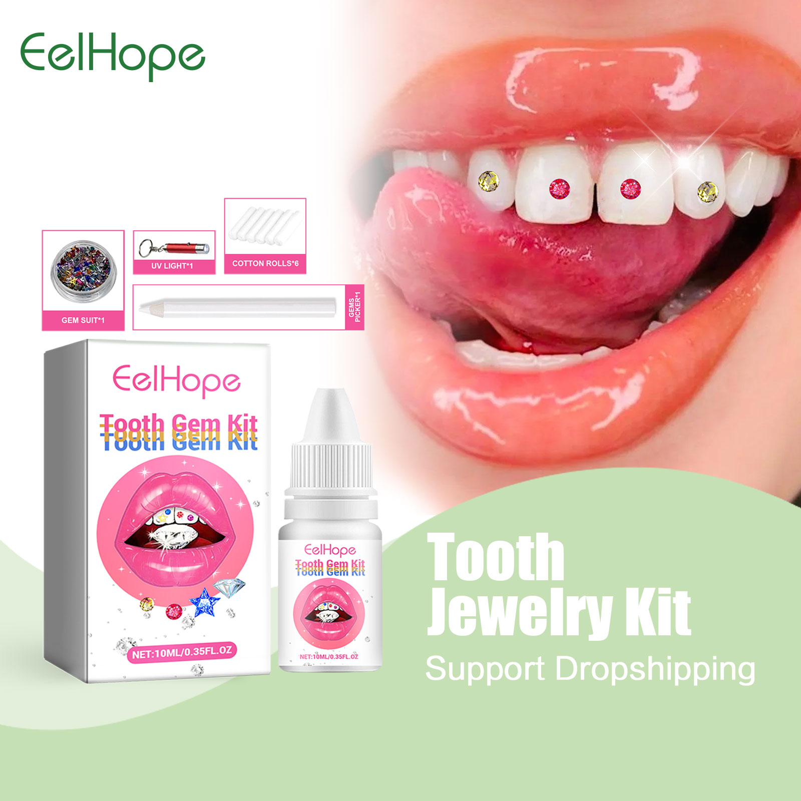 DIY Tooth Gems Kit With Glue A - огляд і ціна Tooth Gem Kit