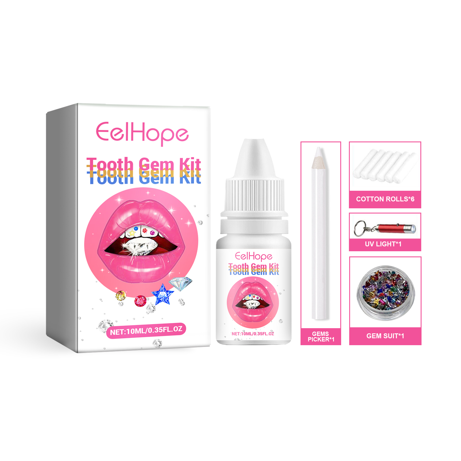DIY Tooth Gems Kit With Glue A - огляд і ціна Tooth Gem Kit