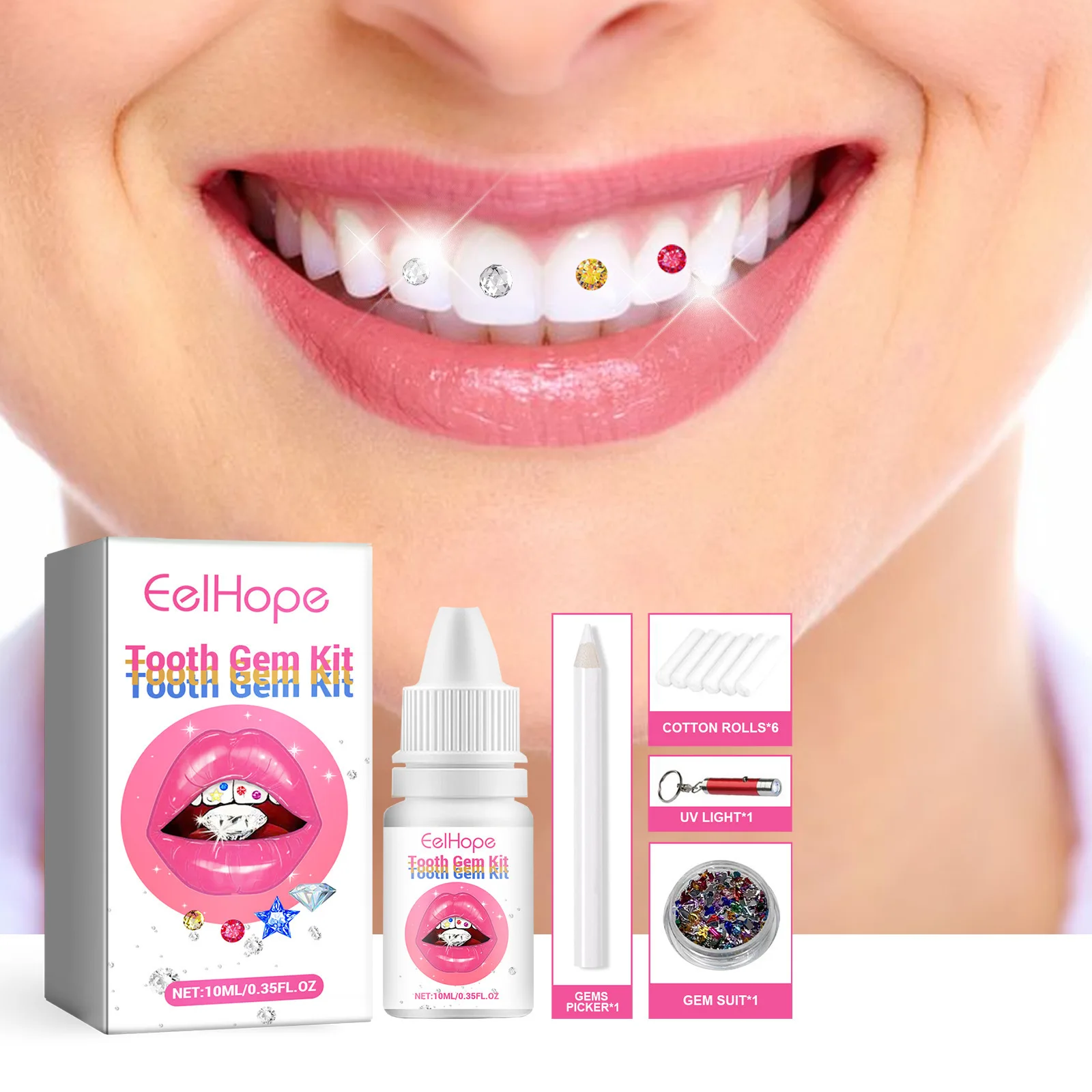 Tooth Jewelry Kit DIY Clear Pr - огляд і ціна Teeth Whitening Light Kit