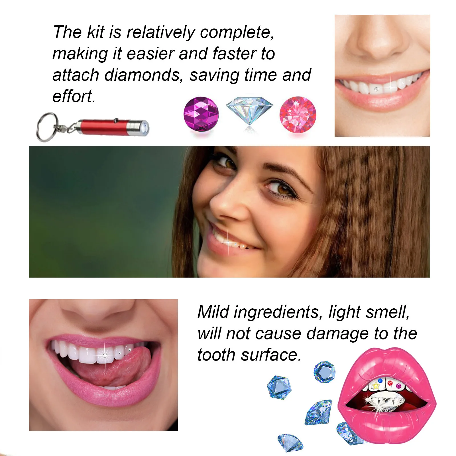 Tooth Jewelry Kit DIY Clear Pr - огляд і ціна Teeth Whitening Light Kit